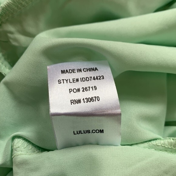 NWT Lulu's | Lace Dress Sage Green Meg Lace Tulip Hem Dress Size S - Picture 10 of 10